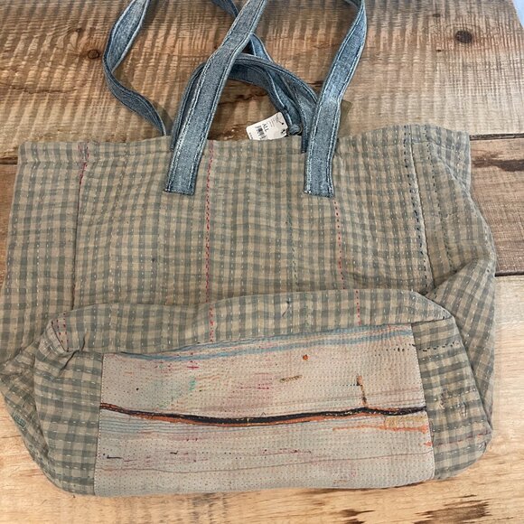 077 We The Free Kantha Sashiko Tote Multiple patterns available - Picture 5 of 14